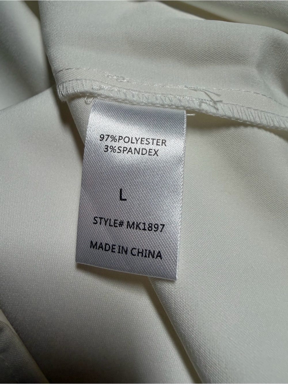 Mazik Ivory Mock-Neck Cap Sleeve Blouse L - Picture 6 of 7